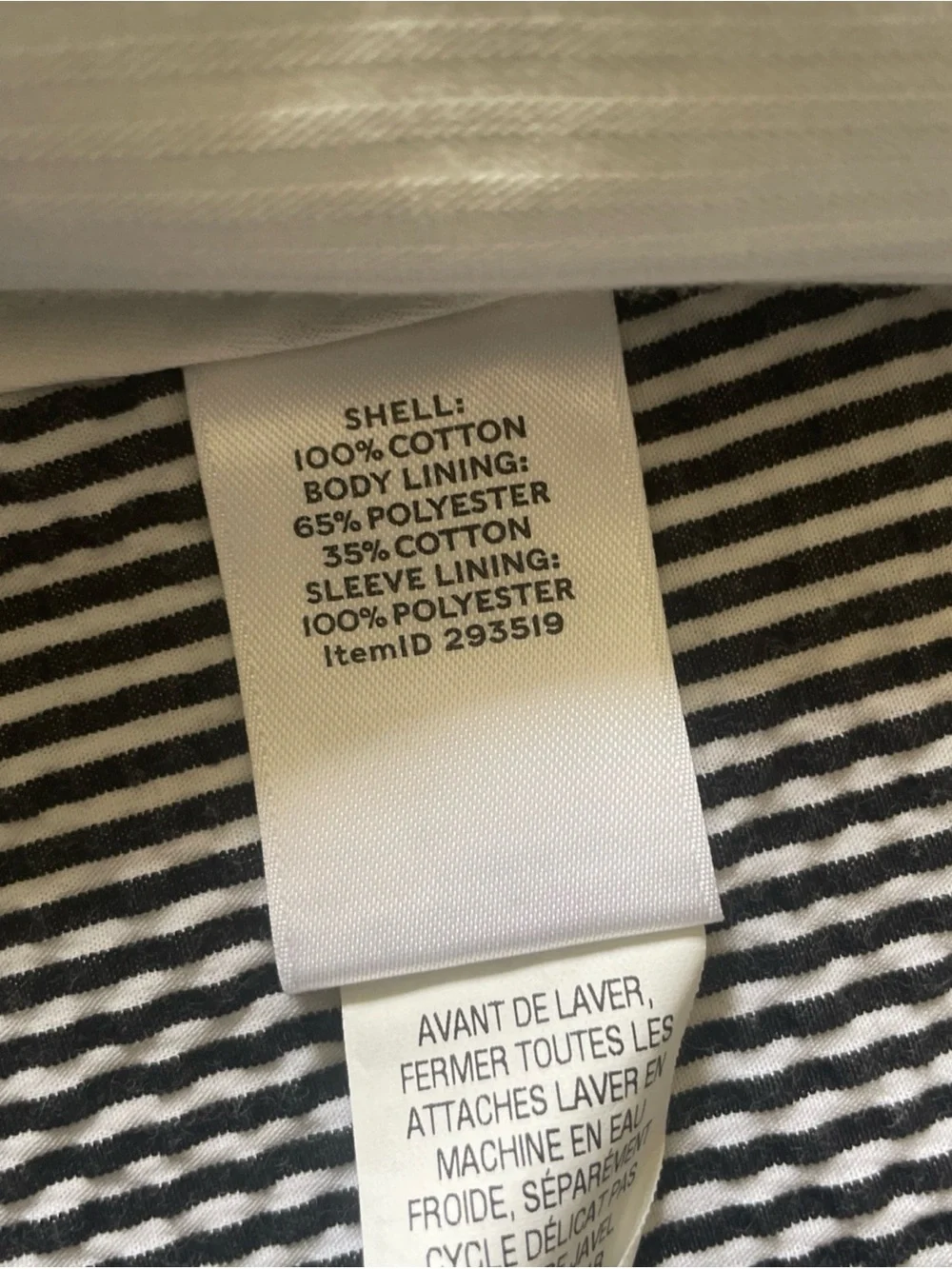 Striped Black and White Women's Blazer